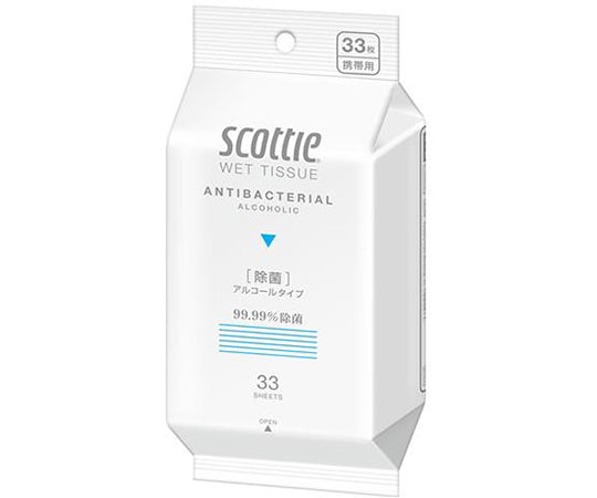 140x200mm 除菌ウエットティシュ アルコールタイプ(33枚) EA922HB-37A 1パック(33枚入)