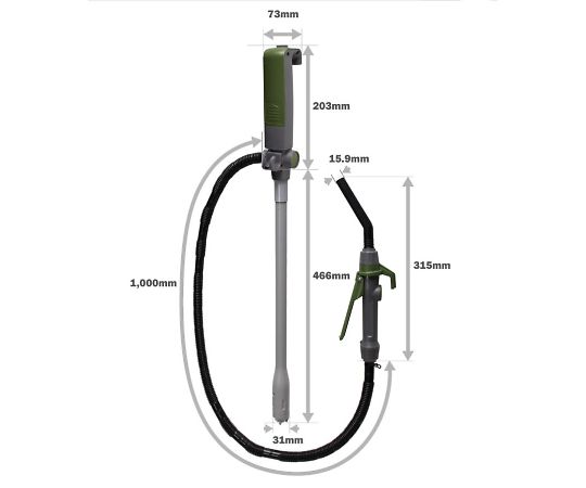 2 x D batteries 1 x EA990KT-25 Oil pump (battery-powered)
