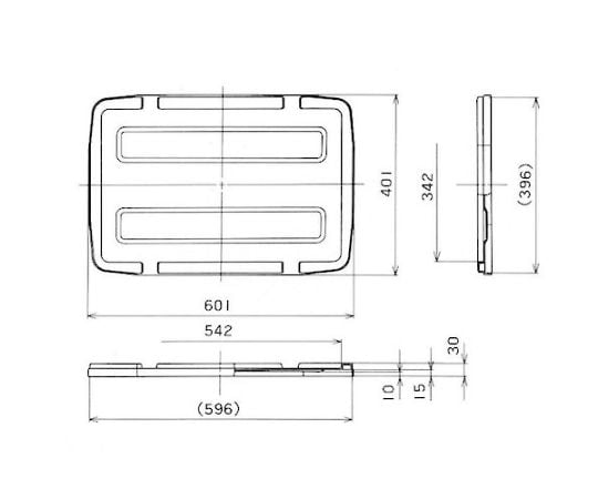ポリテナーPT-18D,28C,36C用蓋 ブルー PT-18DL ST B10 1枚