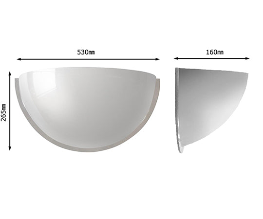 半球ミラーハーフ 160mm R-50H 1個