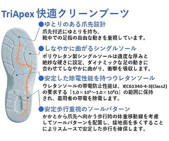 Clean Long Boots 27.0cm FS663C-01 27.0 1 pair