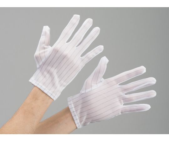 Antistatic gloves, white, 10 pairs, L, FZ752C-01, L, 1 bag (10 pairs)