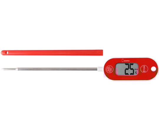 Waterproof core thermometer, red, O-280RDHA, 1 piece