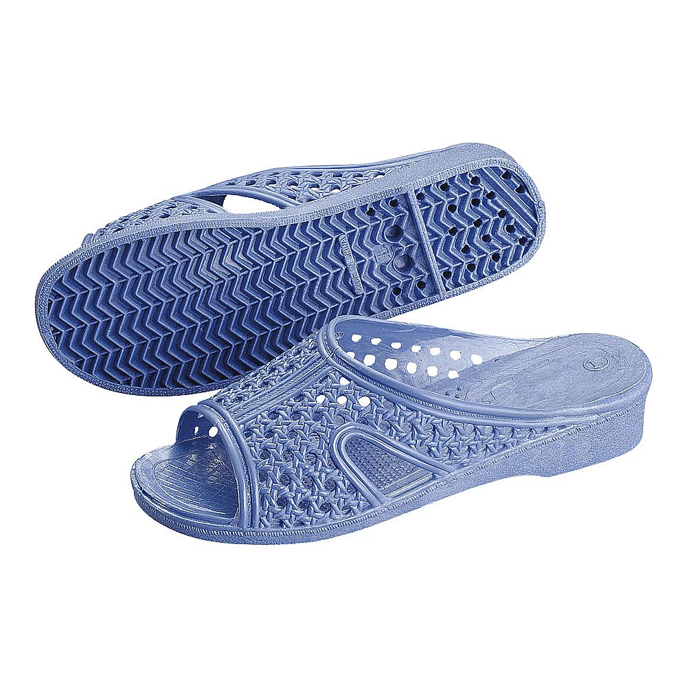 Women's Shower Sandals, Front Opening, Medium, Blue, SSV4004, 1 Pair