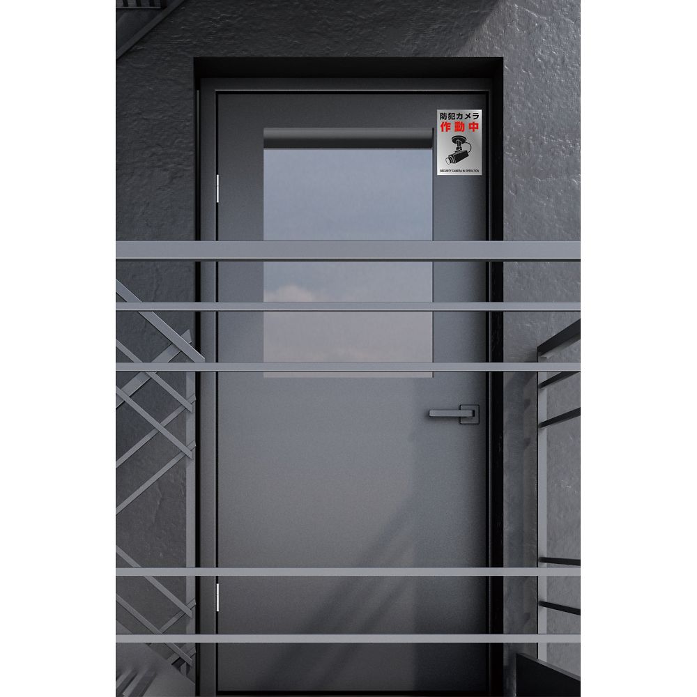 Illustrated sticker sign, security camera in operation, sticker-134, 220 x 150 mm, set of 2, PET, 047134, 1 set (2 sheets)