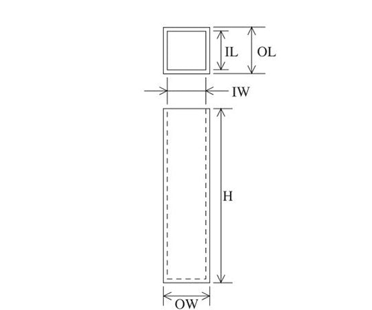 Standard cell (curved bottom, two transparent sides) 3.500mL MG-10 1pc