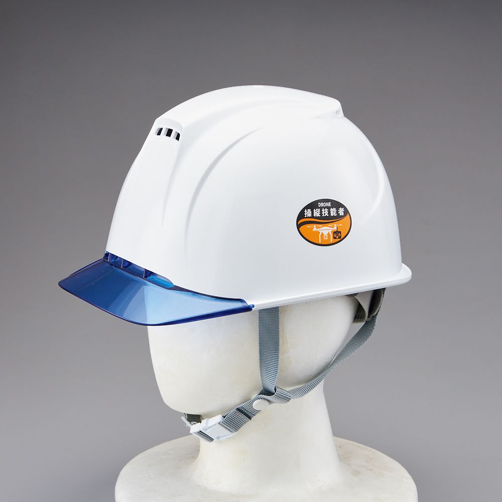 ヘルメット用ステッカー DRONE操縦技能者 HLD-1 オレンジ 35×50mm 2枚組 233901 1組(2枚入)