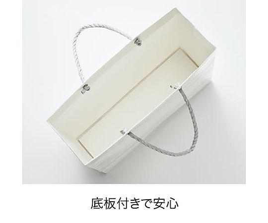 ビニールカバー手提げ紙袋 白 小 10枚 3197-4592 1パック(10枚入)