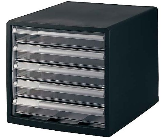 레터 케이스 얕은형 5단 블랙 4217-1997 1개