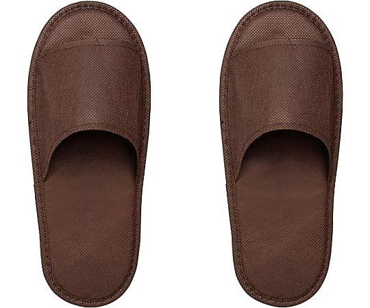 Non-woven slippers, bagged, brown, 10 pairs, KAW-0003BR, 1 pack (10 pairs)