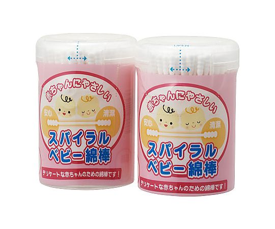Spiral Baby Cotton Swabs 200 pcs 2 pack 4562272140335 1 set (200 pcs x 2 packs)