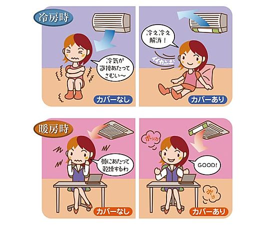 エアコン風よけカバーホワイト 478116 1台