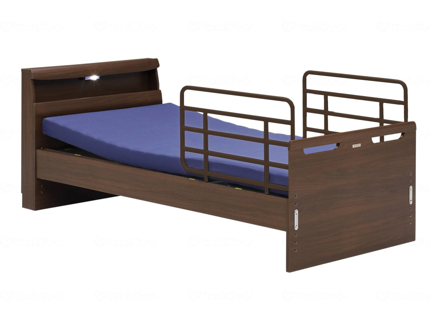 グランツCarasel(カラセル)1M(マットレス付、サイドガード付) ダークブラウン キャビネットタイプ