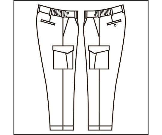 秋冬作業服 帯電防止JIS適合 男女共用 カーゴスラックス ポリ80% ネイビー 4L G697C-SITA-4L 1着