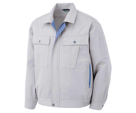 Spring/Summer Workwear for Men and Women, Long Sleeve Blouson Top, Silver Gray, 6L, GS2561-UE-6L, 1 Piece