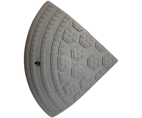 段差プレート(コーナー用) 340×340×150mm 1.6kg/p 連結用ネジ付属 グレー J2409 1個