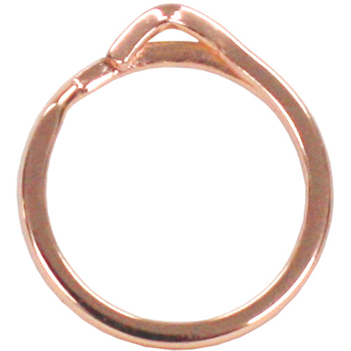 KONTEC Key Ring Gentle on Fingers and Nails, Inner Ring Diameter Approx. 15mm, Set of 2, Pink Gold, AP-43, 1 Piece