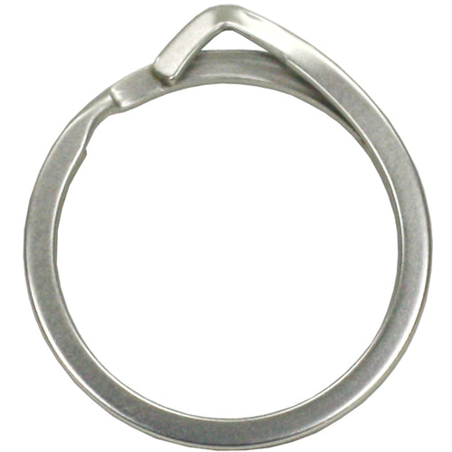 KONTEC Key Ring Gentle on Fingers and Nails, Inner Ring Diameter Approx. 25mm, 1 Piece, Matte Silver, AP-52, 1 Piece