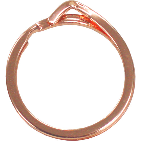 KONTEC 손가락이나 손톱에 쉬운 키링 링 내경 약 25mm 1개입 핑크 골드 AP-53 1개