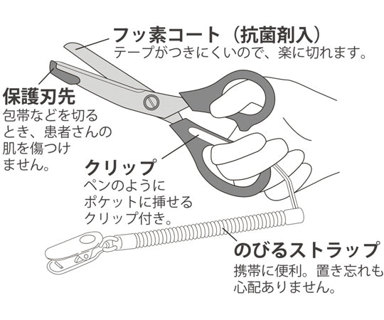 Character Medical Scissors Miffy Face Black ST-UMF0003 1pc