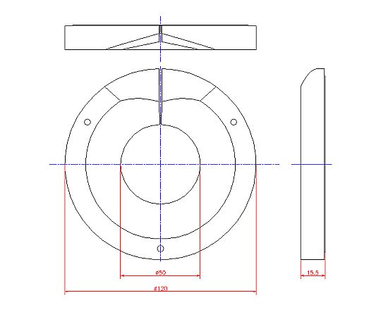 Wheel stopper rubber L PC-250-1 1 piece