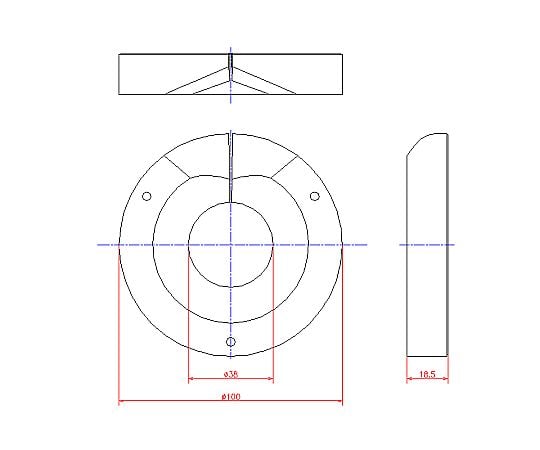바퀴 스토퍼 고무 M PC-250-2 1개
