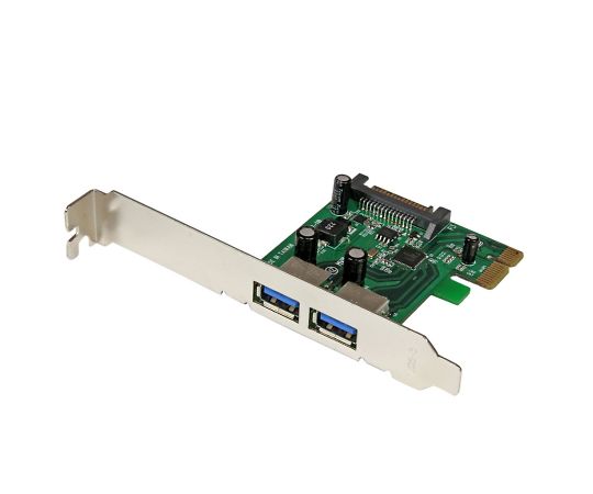 USB 3.0 2포트 증설 PCI Express 인터페이스 카드 UASP 대응 2x USB 3.0 5Gbps 확장용 PCIe 접속 보드 SATA 전원 단자 첨부 PEXUSB3S24 1개