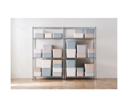 288074 フタ付き 積み重ねBOX ホワイト FTB-45D-W 1個