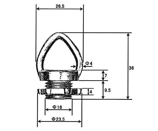형광등 기구 매달기용 쇠장식(5분/16mm) EA758XZ-52 1개