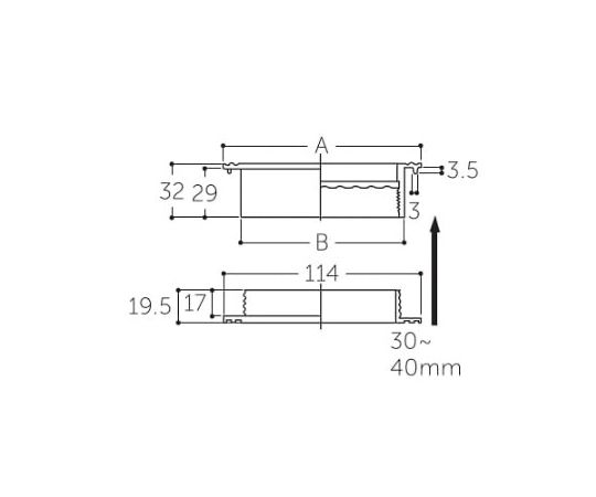 φ100mm Light Window (Wood Grain) EA951L-13 1pc