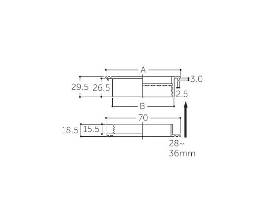 φ 53mm Light window (wood grain) EA951L-17 1 piece