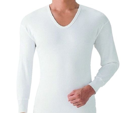 Soft underwear long sleeve U-neck 2-piece set L SV6110A-L 1 set (2 pieces)