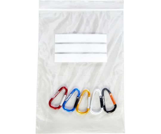 Zippered plastic bag (with white frame) 0.08mm thick 140×100mm 200 pieces TCBW-E-8A-TM 1 bag (200 pieces)