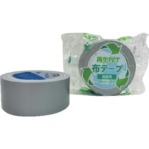 TERAOKA Recycled PET Cloth Tape No. 1605 Silver 50mm x 25m 1605 SV 50X25 1 roll