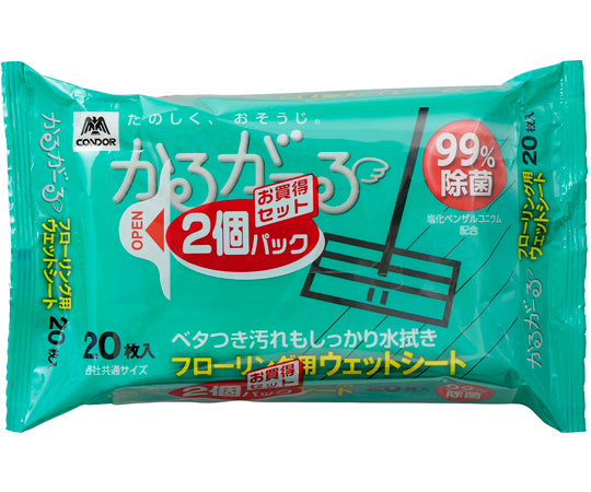 카루가루 바닥재용 웨트 시트 20장입×2 1팩(2봉입)