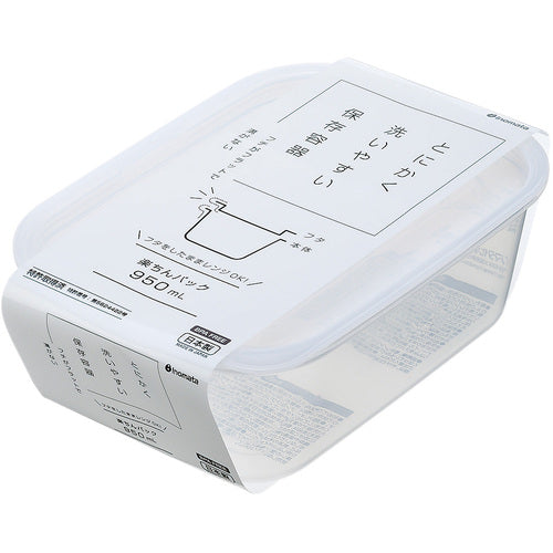 イノマタ化学 楽ちんパック 角型950mlクリアーホワイト 1844-CW 1 個