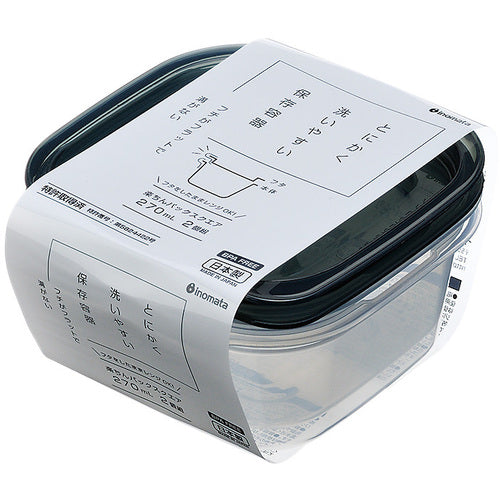 イノマタ化学 楽ちんパック スクエア270ml 2個組クリアーブラック 1841-CBLK 1 組