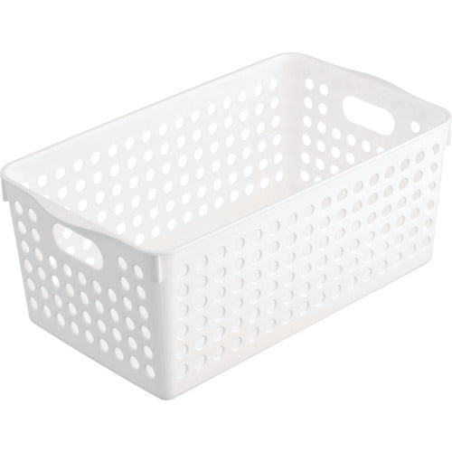 イノマタ化学 ストックバスケット ワイド ホワイト 4571-W 1 個