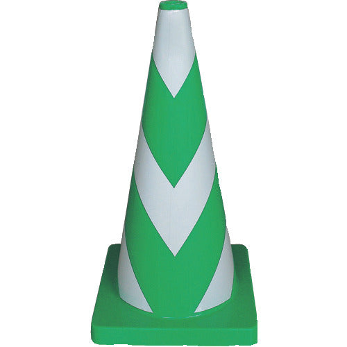 安全興業 安全コーン Wコーン 緑白3段 反射タイプ KEY-794BW 1 本