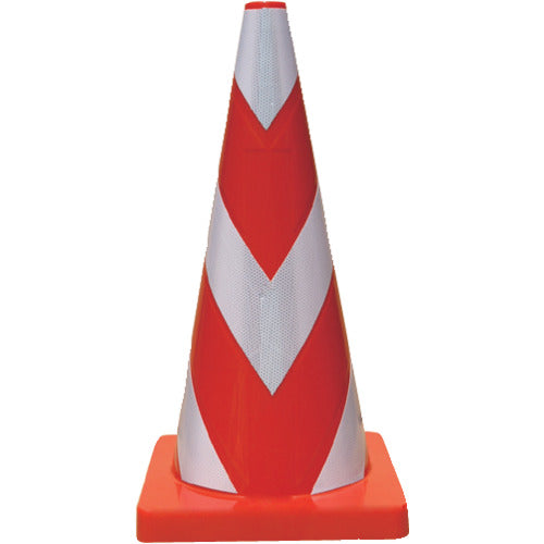 Anzen Kogyo Safety Cone W Cone Red and White 3-Layer High Brightness Reflective Type KEY-794K 1 Piece
