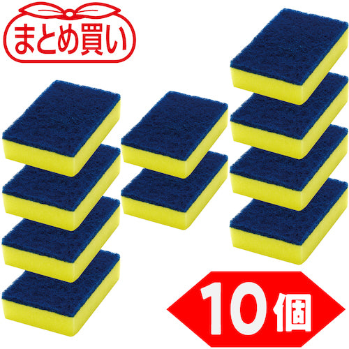 TRUSCO まとめ買い ハードスポンジ イエロー 10個入 HSF203-Y-10P 1 個