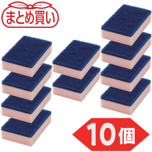 TRUSCO まとめ買い ハードスポンジ ピンク 10個入 HSF203-P-10P 1 個