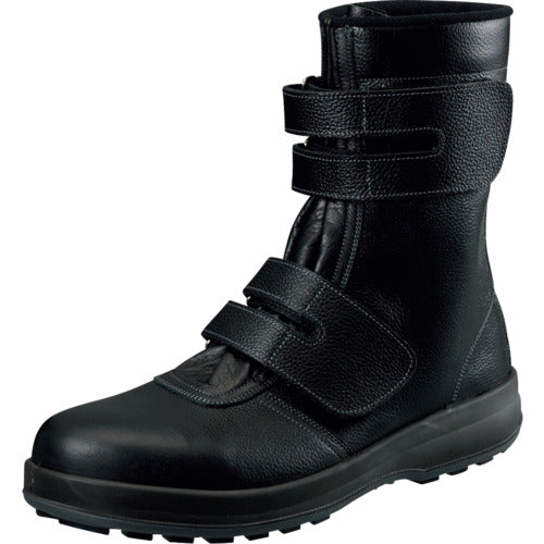 Simon Safety Shoes, Long Lace Up, Velcro Type, SF38 Black, 24.0cm, SF38BK-240, 1 Pair