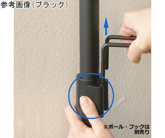 Botany Hanging Pole Hook Black 1pc