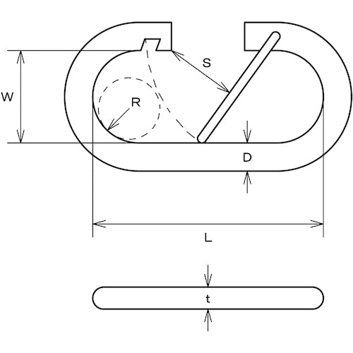 水本 ステンレス パワーO型フック 長さ57mm B-3101 1 個