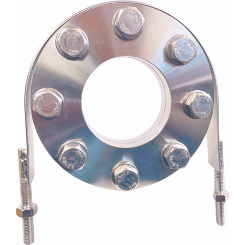 HIーLEAD JIS10Kフランジ用Uバンド 三価クロメート 100A ナット2個付き FUB-JIS10K-100A-3MC 1 個