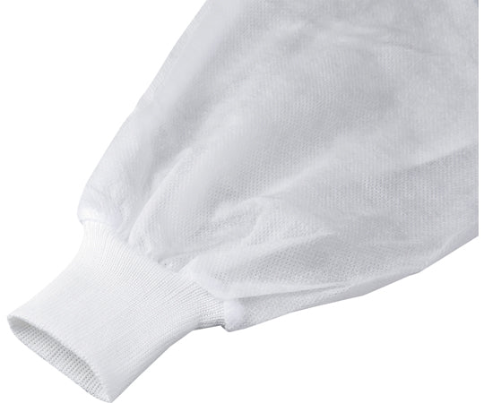 Non-woven lab coat with zipper, ribbed, 50 pieces, LL, DHZR-LL, 1 case (50 pieces)