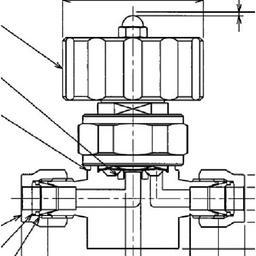 Fujikin SUS steel direct diaphragm valve 1MPa FUND-91G FUND-91G-6.35 1 unit