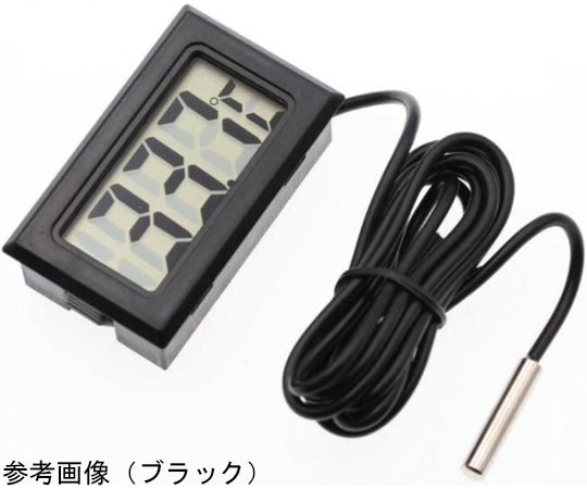 Small digital thermometer with external sensor, black, TM-01S, 1 unit