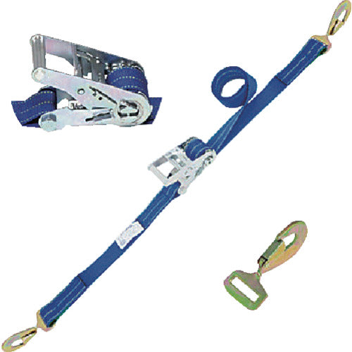 Shirai Belt Lashing (Ratchet Buckle Type) Beltight (R) Eco Mark Certified Product with Terminal Fittings and Snap Hook Twist REK50L6SHT500 1 Unit